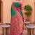 Green faux banarasi silk saree with paithani rich weaved pallu and blouse