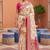 White soft silk blend saree with zari weaving meenakari design