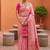 Peach soft silk blend saree with zari weaving meenakari design