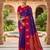 Purple soft silk blend saree with zari weaving meenakari design