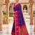 Purple soft silk blend saree with zari weaving meenakari design