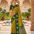 Lemon yellow soft silk blend saree with zari weaving meenakari design