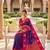 Purple soft silk blend saree with zari weaving meenakari design