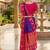 Purple soft silk blend saree with zari weaving meenakari design