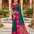 Sea green soft silk blend saree with zari weaving meenakari design