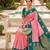 Peach soft silk blend saree with zari weaving meenakari design