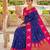 Violet soft silk blend saree with zari weaving meenakari design