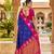 Violet soft silk blend saree with zari weaving meenakari design