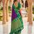 Wine soft silk blend saree with zari weaving meenakari design