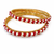 Pearl & red beaded gold-tone bangles, traditional indian jewellery,