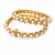 Pearl bangle set, gold-toned, white pearls, openable
