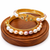 Pearl bangle set, gold-toned, openable, kundan embellished