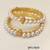 Pearl bangle set, gold-toned, openable, traditional style, 