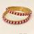 Pearl & red beaded gold-tone bangles, traditional indian jewellery,