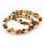 Pearl, red and green beaded gold-toned bangles, traditional indian style, openable, set of 2