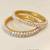 Pearl bangle set, gold-toned, white freshwater pearls, traditional style,