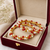 Pearl and coral bead bangles, gold-toned, openable, traditional indian jewellery, set of 2,
