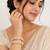 Pearl bangle set, gold-toned, openable, white freshwater pearls,