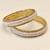 Pearl bangle set, gold-toned, white pearls with rhinestone border, sizes 