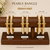 Pearl bangle set with kundan work, gold-toned, openable, 