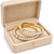 Pearl bangle, gold-toned, white, set of 2,traditional style