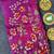Rani pink matka silk blend saree with heavy floral embroidery border with running blouse
