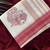 Red tussar silk multi thread peacock motifs saree