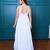 White solid cotton tiered maxi dress for women