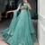 sea green silk blend embroidered lehenga choli