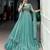 sea green silk blend embroidered lehenga choli