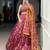 magenta silk blend printed lehenga choli