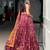 magenta silk blend printed lehenga choli