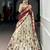 cream silk blend printed lehenga choli