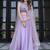 lavender organza plain lehenga choli