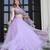 lavender organza plain lehenga choli