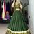 green rayon plain lehenga choli