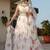 off white organza printed lehenga choli