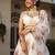 off white organza printed lehenga choli