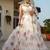 off white organza printed lehenga choli