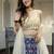 blue art silk printed lehenga choli