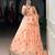 peach art silk printed lehenga choli