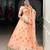 peach art silk printed lehenga choli