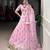 baby pink art silk printed lehenga choli