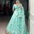 blue art silk printed lehenga choli