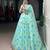 blue art silk printed lehenga choli