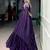 dark purple silk blend embroidered lehenga choli