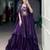 dark purple silk blend embroidered lehenga choli