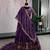 dark purple georgette embroidered lehenga choli