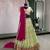 light parrot green georgette embroidered lehenga choli