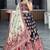 black art silk printed lehenga choli